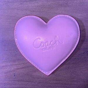Coach Pink Heart Paperweight